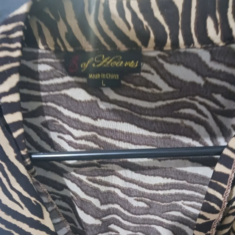 Women Animal printed zebra brown rurales sleveless blouse top - Picture 8 of 8